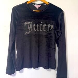 Juicy Couture Velour Bling Y2k Juicy Shirt Sleepwear Top Size M